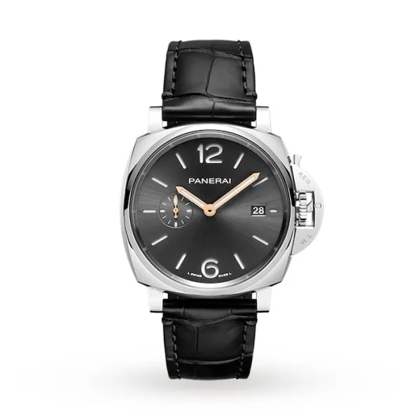 Panerai Luminor Due Men Automatic Black Alligator Watch PAM01250