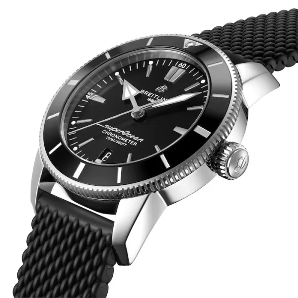 Breitling Superocean Heritage Men Automatic Black Rubber Watch AB2030121B1S1