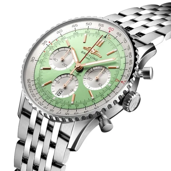 Breitling Navitimer Men Automatic Mint Stainless Steel Watch AB0139211L1A1