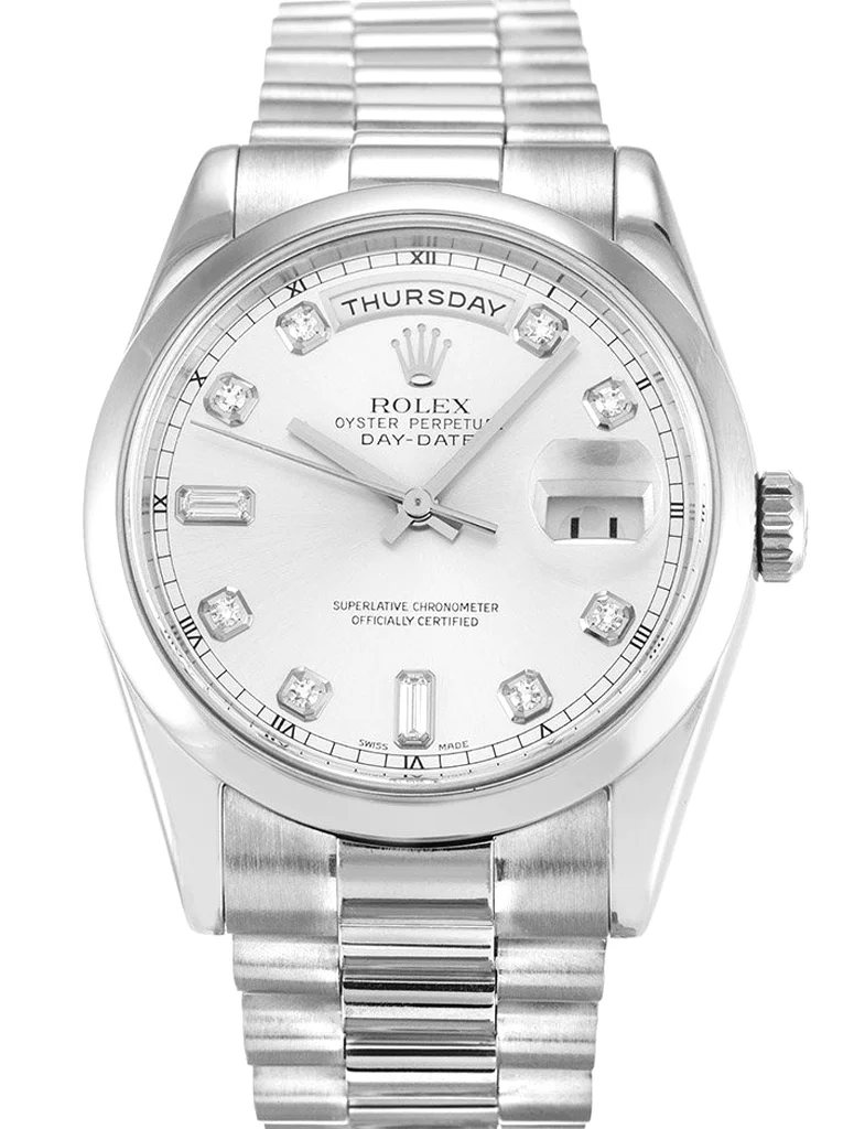 Rolex Day-Date 36mm Silver Dial 118209